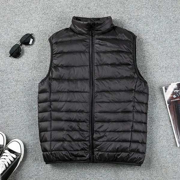 Coat Ultralight Sleeveless Puffer Vest Jacket Ultra Thin Warm Lightweight Down Jacket Waistcoat Winter Men Duck Down Vest Coats