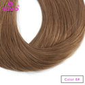 Human Hair Bangs Clip in Blunt Cut Fringe OverHead Wispy Air Bang Black Brown Blonde 2 Clips Hair Topper Extensions 8.5x7.5cm