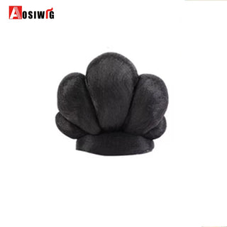 Buy 7 AOSI Hair Braided Clip in Hair Bun Chignon Hairpiece Donut Roller Bun Hairpiece Hand Knitting Braid Synthetic Chignon