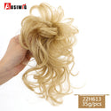 AOSIWIG Synthetic Long Curly Chignons Hair Tails Clip in Hair Extensions Fake Hair Pieces Heat Resistant Chignons for Women