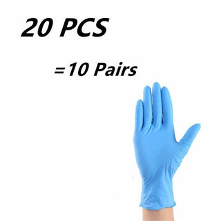 Buy kids-blue-20pcs Kids Disposable Nitrile Gloves Children Powder Latex Free Household Cleaning Gloves Crafting Painting Gardening Washing Gloves