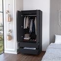 Armoire Closher, Two Drawers -Black