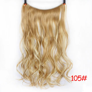 Buy 1051 LUPU Synthetic Hair Extensions Invisible Fash Line No Clips in Hairpieces Natural Secret Wire Fake Hair High Temperture Fiber