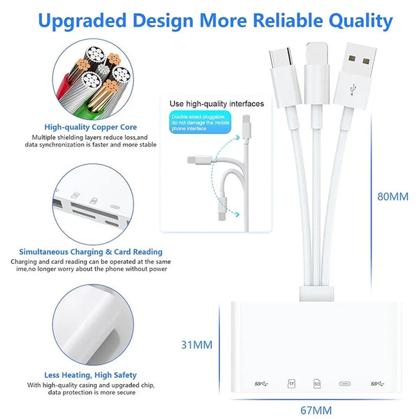 8 in 1 SD Card Reader