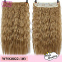 WTB Synthetic 60cm Long Wavy 5 Clip in One Pieces Hair Extensions High Tempreture Fiber Black Brown for Women Hairpieces