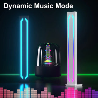 LED Desktop Floor Light RGB Light Strip Night Light Black Sensorless Music Rhythm Atmosphere Light Game TV Room Decoration Light