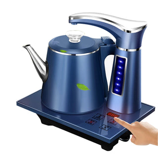 Electric Fully Automatic Kettle Teapot Set 1.2L Stainless Steel Safety Auto-Off Water Dispenser Samovar Pumping Stove Household