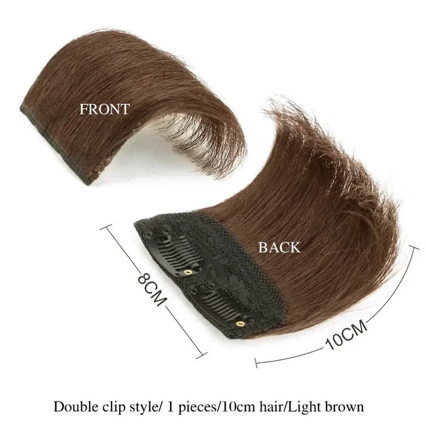 10-20cm Human Hair Invisable Seamless Hair Pad Extension Lining of Top Side Cover Hairpiece Increase Hair Volume for Women