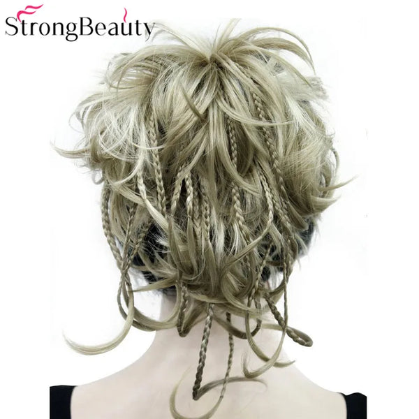 StrongBeauty Synthetic DIY Hair Red Blonde Brown Black Braid Drawstring Ponytail Clip in/on Hair Extensions Hairpieces 17Colors