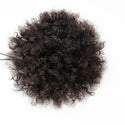 6inch Short Afro Puff Drawstring Ponytail Human Hair Curly Clip in Extensions Hair Bun Chignon Hairpiece Can Buy 2Pcs