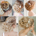 Curly Chignon With Comb Clips