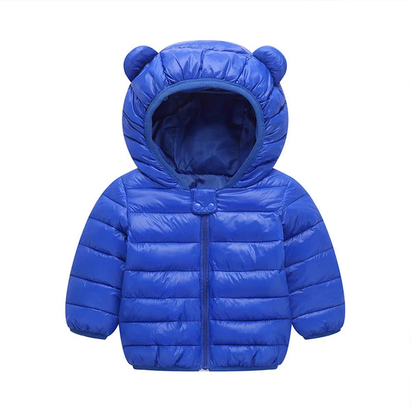 Warm Toddler Boys Jackets Autumn Winter Long Sleeve Hooded Character Pattern Children Outerwear Coats Kids Clothes