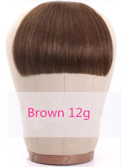 Brazilian Human Hair Blunt Bangs Clip in Human Hair Extension Non-Remy Clip on Natural Fringe Hair Bangs Neat Bang Hairpieces