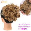 MEIFAN Synthetic Bride Messy Big Hair Bun Curly Chignon With Comb Clips in Hair Tail Cover Ponytail Extension Natural Fake Hair