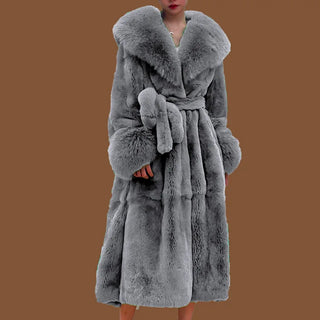 Buy gray 5XL Slim Overcoat Mink Coats Women Faux Fur Long  Winter Thick Mink Fur Coat Female Fur Jackets Long Ladies Parkas Oversize