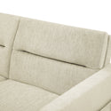 Loveseats Sofa Bed With Pull-Out Bed,Adjsutable Back and Two Arm Pocket,Beige (54.5"x33"x31.5")