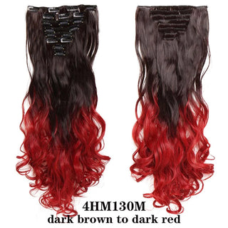 Buy 4hm130m HAIRRO 24Inches 170g 36 Colors Long Straight Synthetic Hair Extensions Clips in High Temperature Fiber Black Brown Hairpiece