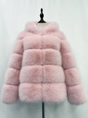 ZADORIN Winter Thick Warm Fluffy Faux Fur Coat Women Furry Hooded Long Sleeve Faux Fur Jacket Luxury Fur Coats Female Outerwears