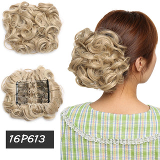 Buy 16p613 BENEHAIR Synthetic Scrunchy Hair Bun Messy Hair Bun Curly Chignon Hairpiece for Women Hair Combs Clip in Hair Extension Updo