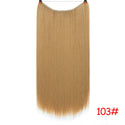 LUPU Synthetic Hair Extensions Invisible Fash Line No Clips in Hairpieces Natural Secret Wire Fake Hair High Temperture Fiber