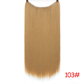 Buy 1032 LUPU Synthetic Hair Extensions Invisible Fash Line No Clips in Hairpieces Natural Secret Wire Fake Hair High Temperture Fiber