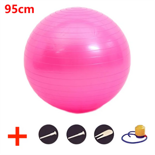 Buy 95cm-pink 45-95cm Anti-Burst Yoga Ball Thickened Exercise Ball for Pilates Balance Stability Workout Pregnancy Birthing Physical Therapy