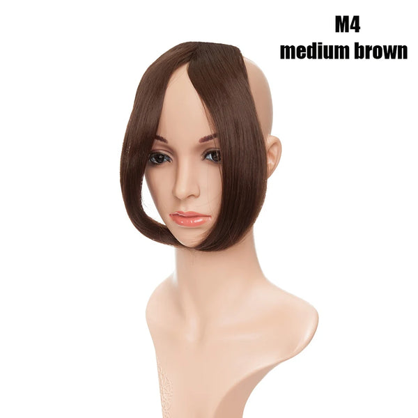 BENEHAIR Bangs Clip in Middle Part Bangs Hairpieces Synthetic Clip in Hair Extension Top Hair Piece for Women Fake Hair