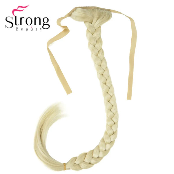 StrongBeauty Blonde Long Fishtail Braid Ponytail Extension Synthetic Clip in Hairpiece COLOUR CHOICES