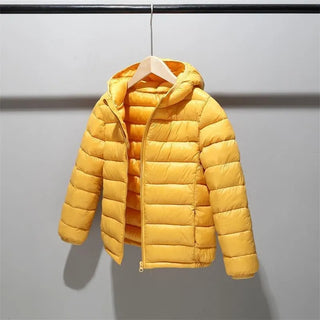 Buy yellow Boys Girls Cotton Winter Fashion Sport Jacket Outwear Children Cotton-Padded Jacket Boys Girls Winter Warm Coat