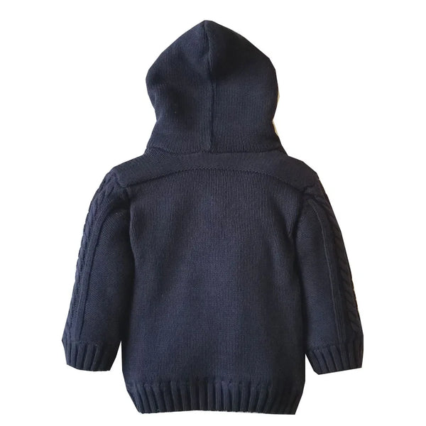 Winter Coat Baby Girl Newborn Warm Jackets Infant Baby Coat Winter Baby Clothing Knitting Baby Jacket Hooded Velvet Baby Clothes