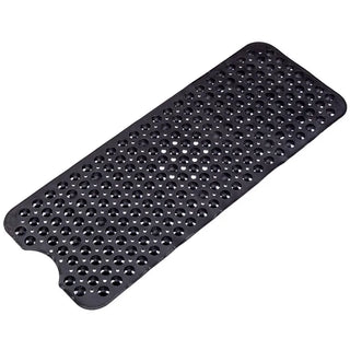 Buy solid-black Bath Mat Long Strip PVC Anti Slip Bathroom Mat Shower Tub Floor Mat Suction Cup Quality Wholesale Price