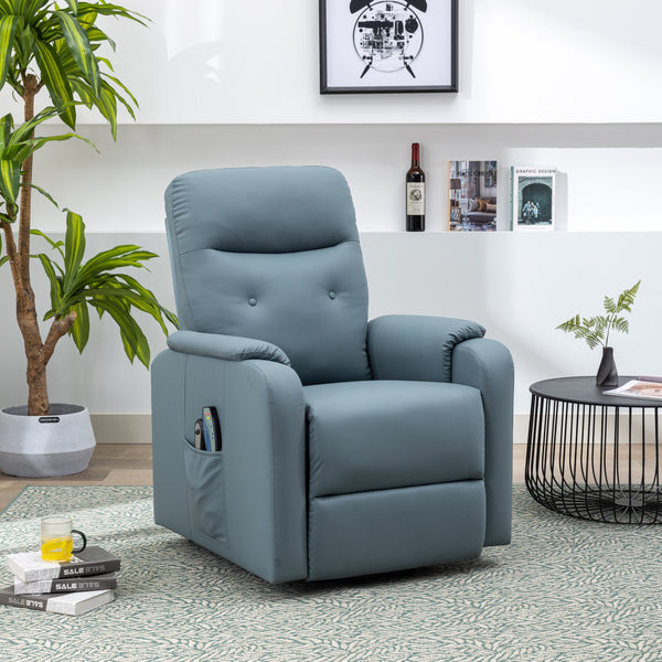 Massage Recliner Chair Electric Power Lift Chairs With Side Pocket, Adjustable Massage and Heating Function for Adults A