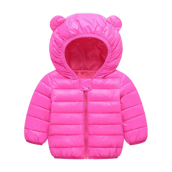 Warm Toddler Boys Jackets Autumn Winter Long Sleeve Hooded Character Pattern Children Outerwear Coats Kids Clothes