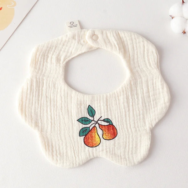 Cotton Gauze Baby Print Bibs Infant Bib