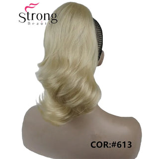 Buy 613-light-blonde 12&quot; Dual Use Curly Styled Clip in Claw Ponytail Hair Extension Synthetic Hairpiece 125g With a Jaw/Claw Clip