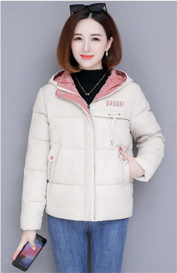 High Quality Winter Coat Women's 2022 Fashion Winter Jacket Women Cotton Padded Parka Outwear Hooded Short Female Jackets Coats