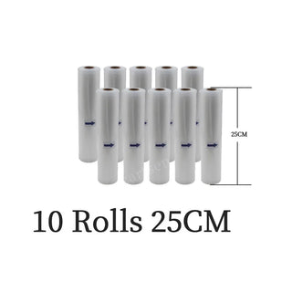 Buy 10rolls-25cm Food Vacuum Sealer Rolls Vacuum Bags Packing BPA FREE Household Kitchen Food Vacuum Bags Sealer Storage Bags 5Rolls/Lot