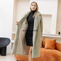 New Women Long Loose Winter Faux Fur Coat Soft Women Street Style Faux Leather Coats