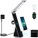 3 IN 1 Fast Wireless Charger Stand for IPhone 13 12 11 Pro Max Alarm Clock Table Lamp Wireless Chargers for Apple Watch Airpods