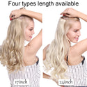 HAIRRO 5 Clips Synthetic Hair Long Straight Clip in Hair Extensions False Hair Black Hair Pieces for Women False Wavy Hairpiece