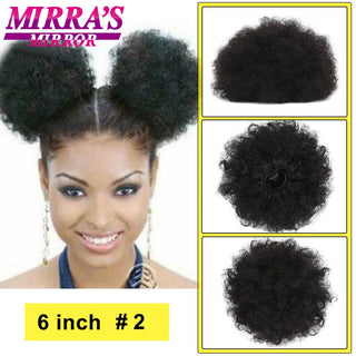 Buy fbbzt02-2 Afro Puff Drawstring Ponytail Extension Synthetic Kinky Curly Ponytail Hair Chignon Dreadlock Buns Afro Puff for Black Women