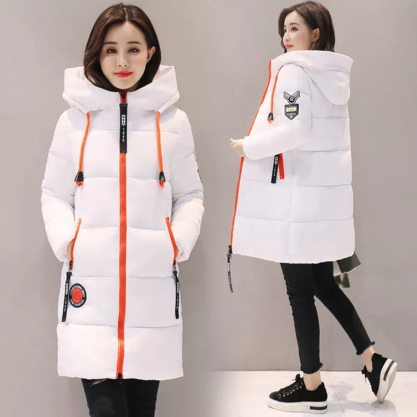 Parka Women 2022 Winter Jacket Women Coat Hooded Outwear Female Parka Thick Cotton Padded Lining Winter Female Basic Coats Z30