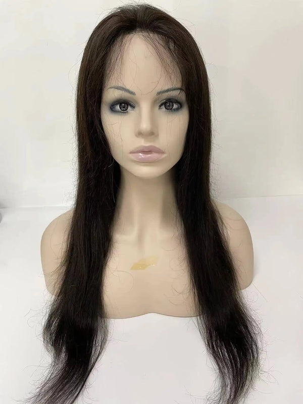 Full Pu Knotted Base Human Hair Wigs for Women Durable Jewish Women Wigs 100% Human Hair Women's Wig Easy to Maintain and Clean