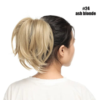 Buy ash-blonde BENEHAIR Synthetic Hair Bun Claw Ponytail Clip in Hair Extensions Fake Hair Hairpiece for Women Ponytail Hair Wavy Messy Bun