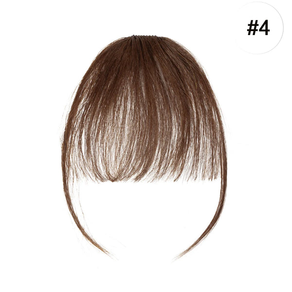 S-Noilite 3g Air Bangs Wig Human Natural Black Brown Thin Invisible Fake Hairpiece Clip in Fringe Human Hair Extension for Women