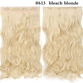 Buy bleach-blonde HAIRRO 17/24/27/29&quot; 5 Clips Synthetic Hair Long Straight Clip in Hair Extensions False Hair Black Hair Pieces for Women