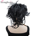 StrongBeauty Synthetic DIY Hair Red Blonde Brown Black Braid Drawstring Ponytail Clip in/on Hair Extensions Hairpieces 17Colors