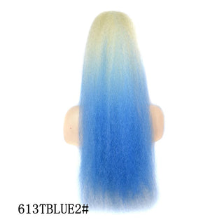 Buy 613tblue2 22 Inch Afro Long Straight Drawstring Ponytail Synthetic Yaki Hair Bun Pony Tail Clip in Hair Extensions for Black Women