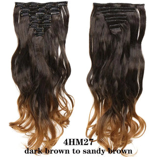 Buy 4hm27 HAIRRO 24Inches 170g 36 Colors Long Straight Synthetic Hair Extensions Clips in High Temperature Fiber Black Brown Hairpiece