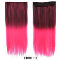 XUANGUANG Long Synthetic Hair 5 Clips in Hair Extension Heat Resistant Hairpiece Natural Wavy Hair Piece